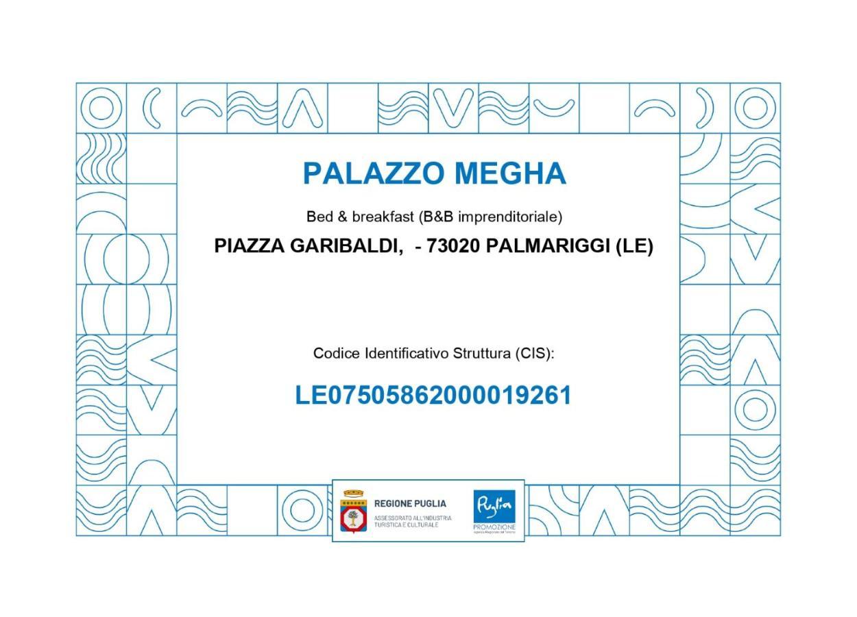 Palazzo Megha Suite & Breakfast Palmariggi Екстериор снимка
